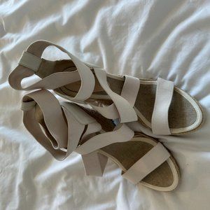 Club Monaco White Strap Espadrille